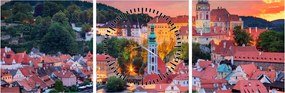 Kép - Český Krumlov (órával) (90x30 cm)