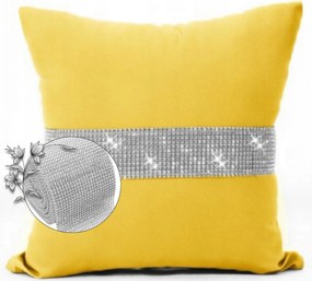 Dekoratív párnahuzat cirkóniákkal 40x40 Diamant sima párnahuzat cirkónia kövekkel