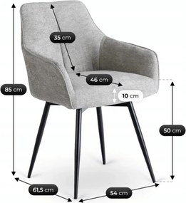 Szék szürke színben. PALMA