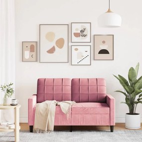 kétszemélyes rózsaszín bársony kanapé 120 cm