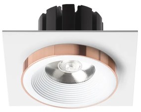 RENDL SHARM SQ I zápustná bílá měď 230V LED 10W 24° 3000K
