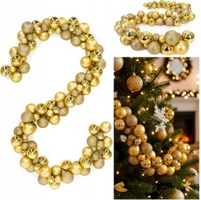 Karácsonyi Görgő 160cm Arany Karácsonyfa Gömbök x130 Törhetetlen