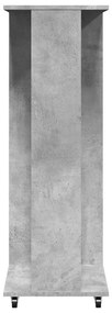 betonszürke szerelt fa ruhásszekrény kerékkel 102 x 38 x 110 cm
