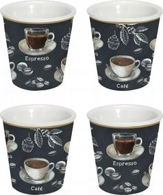 Porcelán Bögrék Espresso Kávéscsészék Barista Kpl 4 Db az Easy Life-tól