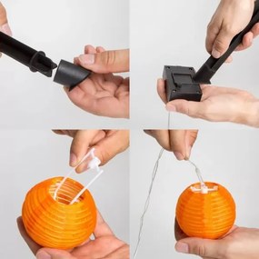 LED Napelemes lánc 10xLED/1,2V 3,7m IP44 többszínű