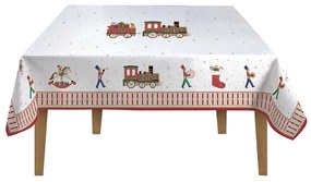 Pamut karácsonyi mintás asztalterítő 145X180 cm Polar Express