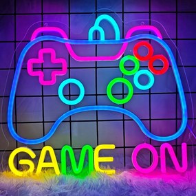 Neon Fali Led Usb Éjjeli Lámpa Game Gamepad Gamer Dekoráció