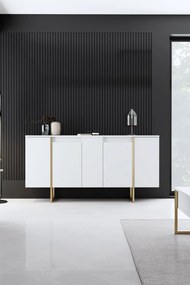 Luxe - fehér/arany komód