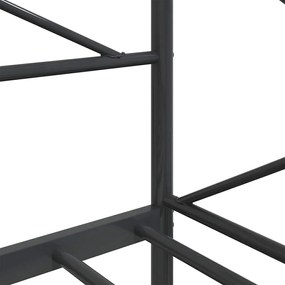kanapéágy matrac nélkül fekete 80x200 cm acél