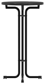 fekete étkezőasztal szerelt fa és acél Ø60x110 cm