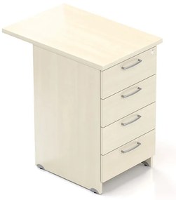 Visio konténer 70 x 47 cm - 4 fiókos, juhar