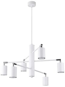 Sollux SL.1206 - Csillár zsinóron LEMMI 6xGU10/10W/230V fehér SL.1206