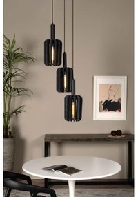 Lucide 45492/13/36 - Csillár zsinóron RAFAL 3xE27/40W/230V fekete/szürke