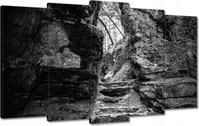 Vászonkép 100x60 Lépcsők Hegyek Sziklák