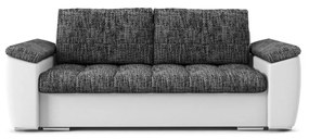 VEGAS II kinyitható kanapé Világos szürke / fehér ökobőr