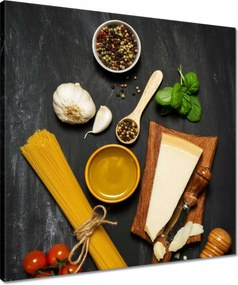 Vászonkép 50x50 Tészta Parmezán fokhagyma
