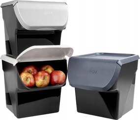 3x Tárolóedény Zöldségek Gyümölcsök hagyma burgonya fokhagyma konyhai tárolás