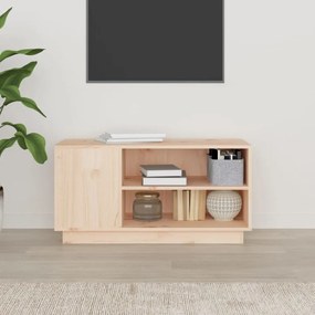tömör fenyőfa TV-szekrény 80x35x40,5 cm