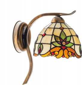 Tiffany stílusú ólomüveg fali lámpa