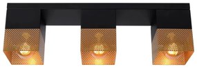 Lucide 21123/03/02 - Mennyezeti lámpa RENATE 3xE27/40W/230V arany/fekete
