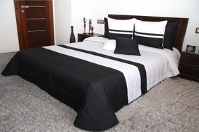 Fekete-fehér ágytakaró ketteságyra Szélesség: 200 cm | Hossz: 220 cm