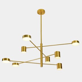 ITALUX-PND-16374-8-COP-3K REMDAL Arany Színű Mennyezeti Lámpa 8XLED 36W 2700LM 3000K IP20