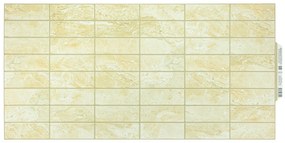 3D PVC falpanel Krém csempe mintás