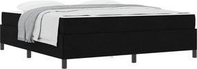 vidaXL Boxrugós ágy Fekete 180 x 200 cm szövet
