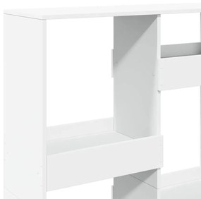 fehér szerelt fa térelválasztó 100 x 33 x 135 cm