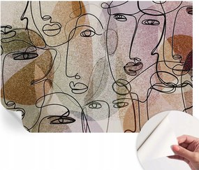 Fotótapéta Fali tapéta Hálószobába és Nappaliba Lineáris arcok 152x104 cm