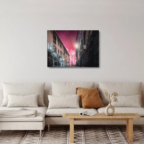 Tűzijáték Marseille-ben (üvegen) (70x50 cm)