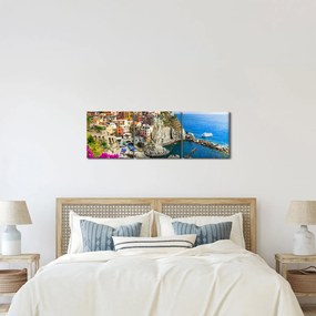 Kép - Manarola olasz falu (órával) (90x30 cm)