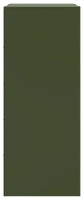 olívazöld acél magasszekrény 67x39x95 cm