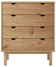 OTTA tömör fenyőfa fiókos szekrény 76,5 x 39,5 x 90 cm