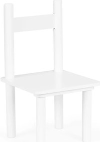 Fa gyerekasztal 2 székkel fehér