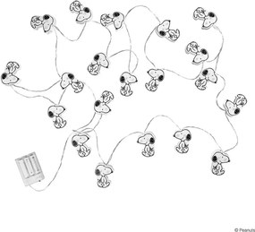 PEANUTS égősor Snoopy USB csatlakozóval, 20 LED égő