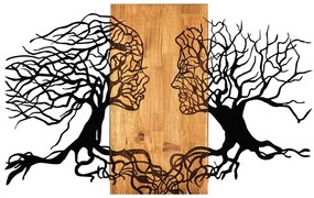 Fa-fém fali dekoráció 92x58 cm Tutku – Wallity