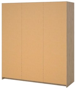 Natúr színű ruhásszekrény tolóajtóval tölgyfa dekorral 177x200x60 cm Naia – Tvilum