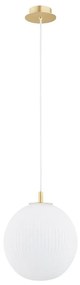 Argon 8507 - Csillár zsinóron PALOMA 1xE27/15W/230V átm. 25 cm arany/fehér