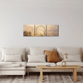 Kép - napkelte (órával) (90x30 cm)