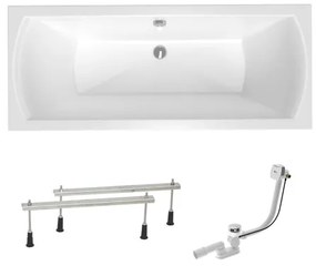 Téglalap alakú kád Laguna Cube Way Plus 160x70 cm akrilát bal és jobb is SIKOCUB1600APN