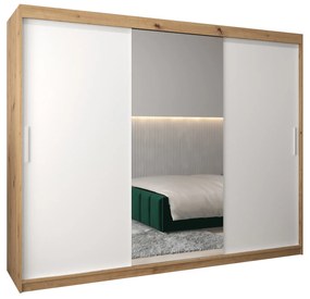 Ruhásszekrény 250 cm Toki 1 (artisan tölgy + matt fehér). 1064951