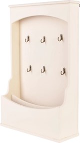 Dekoratív Házikó Doboz Akasztós Kulcstartó Szekrény Fehér 48 cm rendszerező