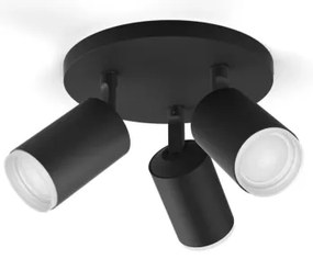 Philips Hue FUGATO 3xGU10/4,2W/230V RGBW LED dimm. spot fekete
