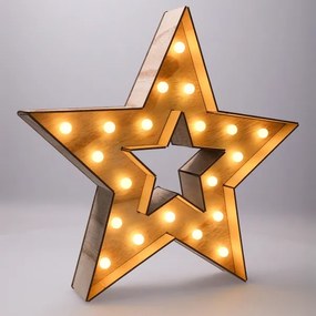 Brilagi - LED karácsonyi dekoráció, csillag, LED/2xAA, 38x40 cm