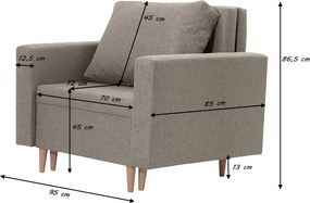 KENO fotelágy Barna