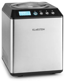 Klarstein Vanilla Sky, fagylaltgép, kompresszorral, 180 W, 2 L, rozsdamentes acél, ezüst