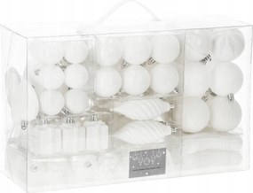 Karácsonyfadíszek x72 Törhetetlen Karácsonyfa Szett XL Fehér Karácsonyfadíszek