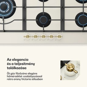 Klarstein Victoria Chef Edition, gáz főzőlap, 5 zóna