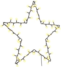 vidaXL meleg fehér karácsonyi fények csillag sziluett 80 LED
